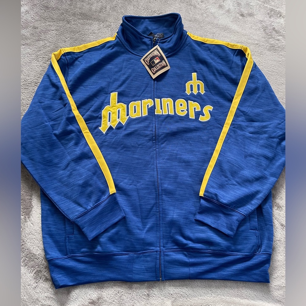 Cooperstown Collection Seattle Mariners Full Zip Track Jacket Men’s Size XXL New
